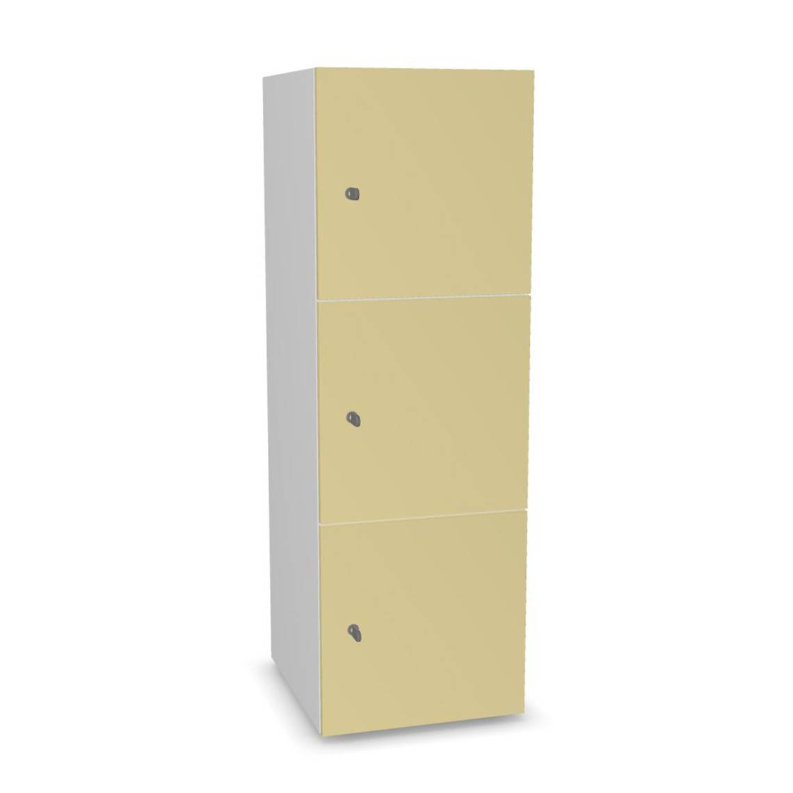 Skåp Choice - 3 dörrar, Färg White / Light Yellow