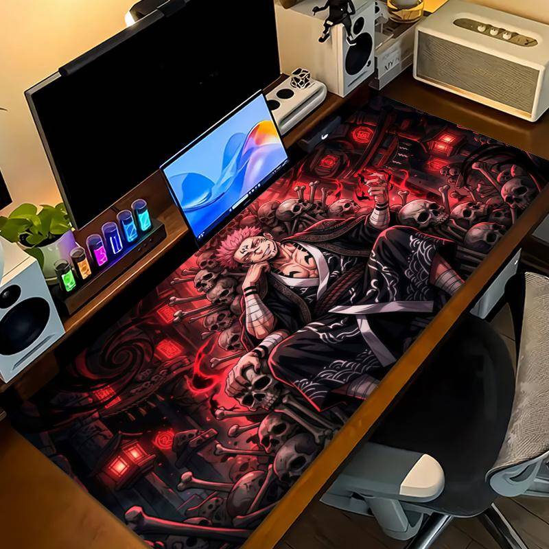 Sukuna Color Mouse Pad Large Gaming Table Cushion Non-slip Laptop Tablet Big Mousepad XXL Mat Mini PC Playmat With Lock edge