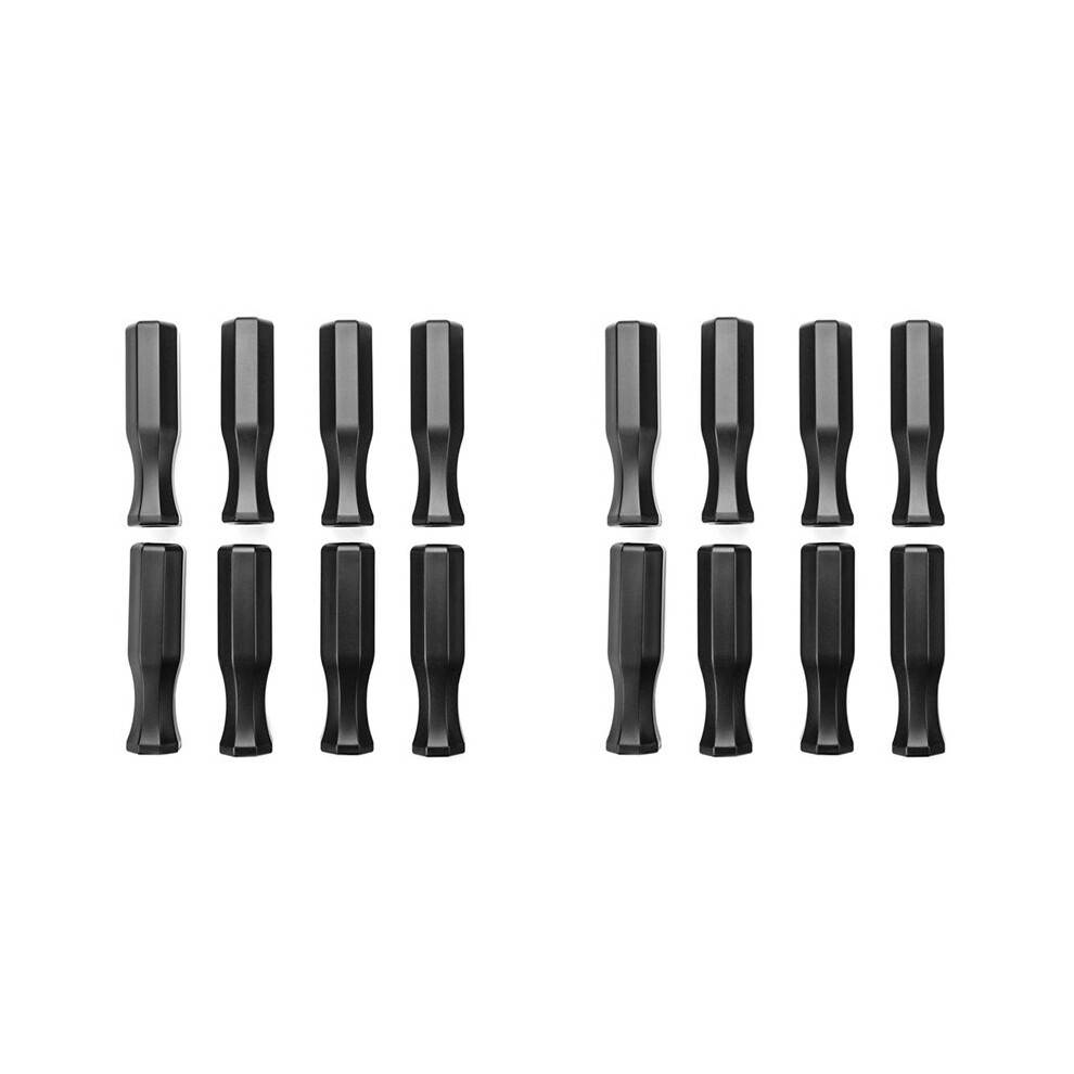 Table Football Machine Accessories Foosball Handle Grips Octagonal Plastic Handles for Standard Table Feet (16 Pack)