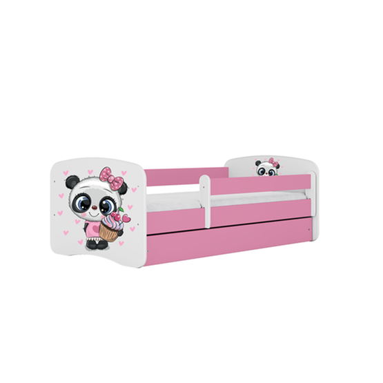 Kocot Kids Barnsäng - Babydreams Rosa - Panda Med Madrass 160x80 Cm