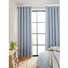 Next Blue Sky Blackout/Thermal Cotton Eyelet Curtains