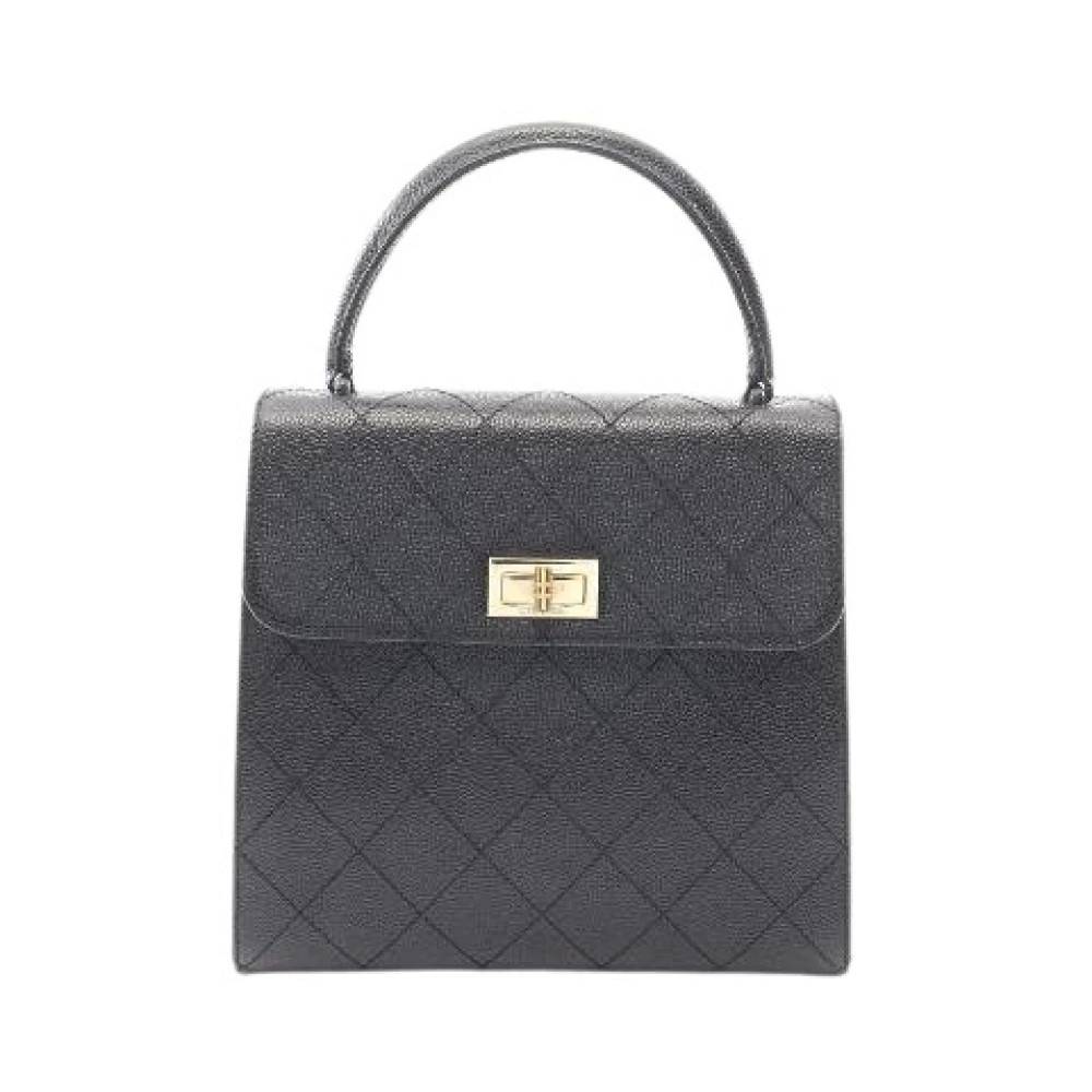 Chanel Vintage Pre-owned 2.55 Matelasse Calf Håndtaske - Vintage - Dame - Sort - ONE SIZE - Læder