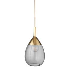 Lute Pendant lamp XL Smokey grey Gold