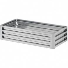Odlingslåda Väderbeständig Öppen Botten Metall 120 x 60 x 30,5 Silver