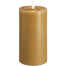 Moods & Moore More LED Pillar Candles, Silk, Melted, Honey Mustard, 74x150 - NO_SIZE Led-ljus Från Magasin - 0008 (NO_SIZE)