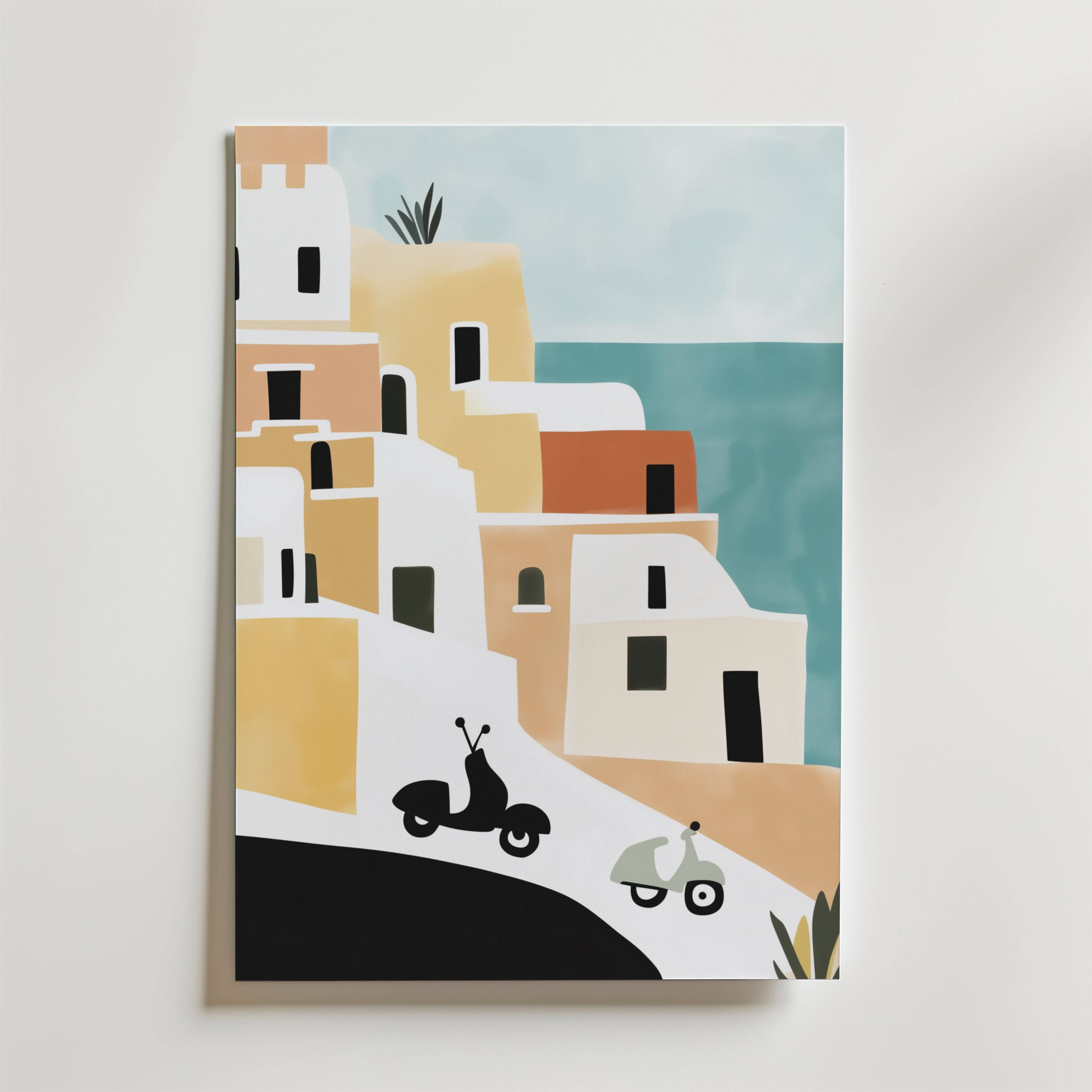 Afternoons in Amalfi Poster - Premium Canvas 30x40 cm