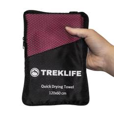 Hurtigtørrende microfiber håndklæde - 120x60 cm - Treklife - Pink