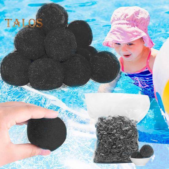 Poolfilterbollar Långvarig fiberboll för poolfilter Återanvändbara Miljövänliga Silbollar för Pooler Fiskdammar Akvarier