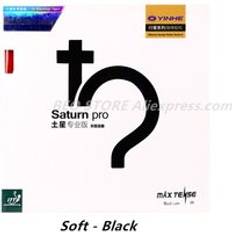 Yinhe galaxy saturn pro unsticky backhand attack loop bordtennis gummi med svamp ping pong teins de mesa - Mjuk svart