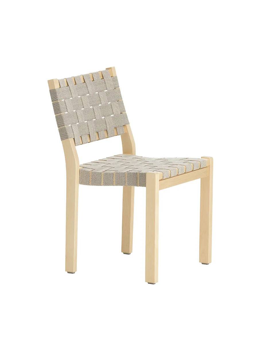 Chair 611 fra Artek Natur m. sort-naturflet - Jacobsen Plus