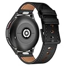 AISPORTS Kompatibel med Huawei Watch GT 3 Pro keramisk 43 mm rem läder för kvinnor män, 20 mm snabbfrigörande klockarmband mjukt läderarmband ersättningsrem för Huawei Watch GT 3 42 mm/GT 2 42 mm