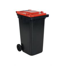Affaldsbeholder 240 L, rødt låg