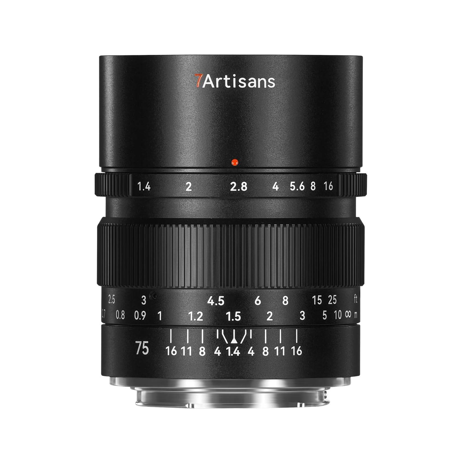 7artisans MF 75mm Prime Lens Manual Lens with Large Aperture and Compatible with the and Ideal for Night Street and Cinematic F1.4 E-Mount Lens,