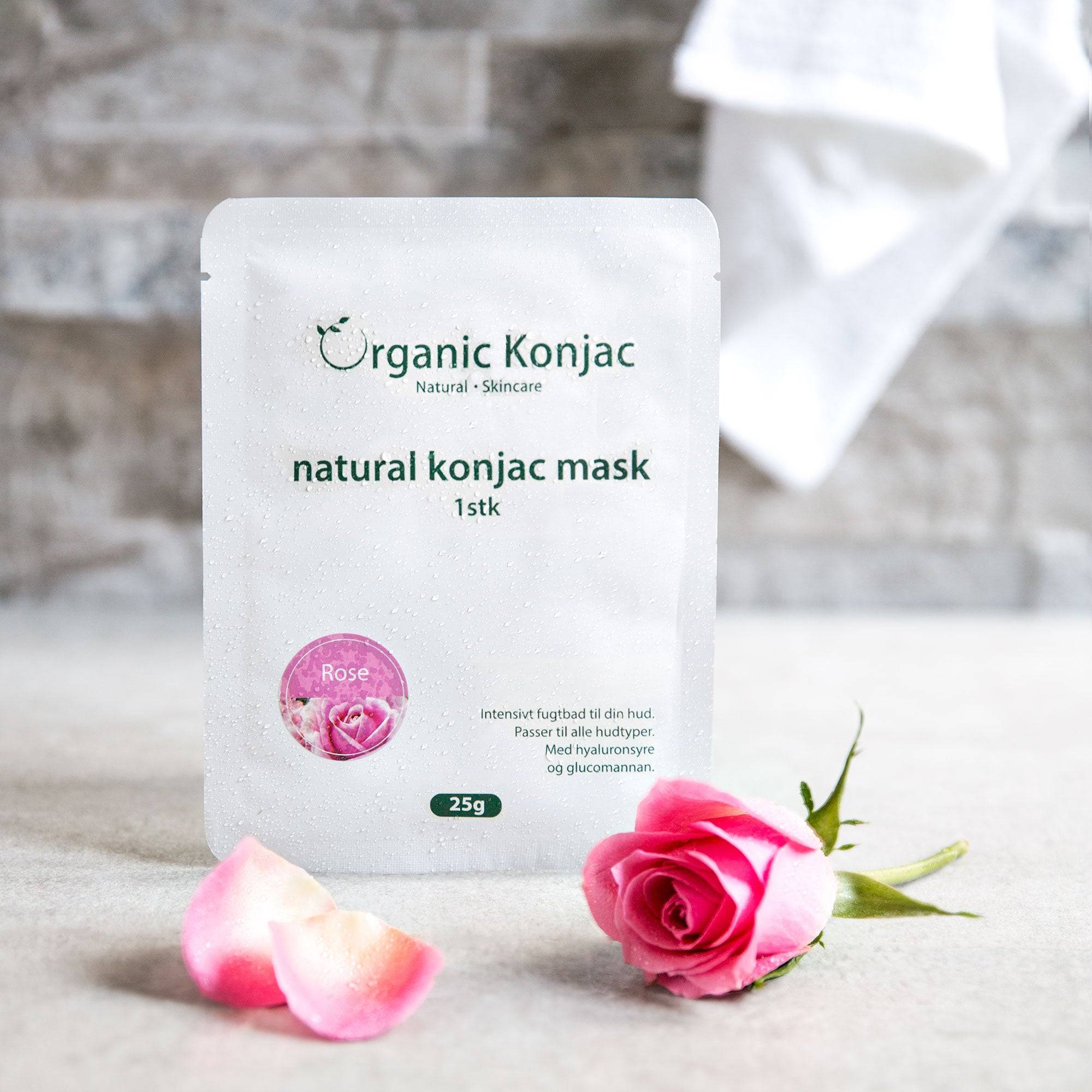 Organic Konjac Mask - Rose.