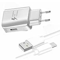 Snabbladdarpaket + kabel för Samsung Galaxy Xcover 4s/xcover 5/xcover Pro/xcover Fieldpro ultrasnabb och kraftfull ny generation 3A + typ C-kabel för laddning/dataöverföring