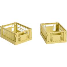 Hay Colour Crate, Mini, 2 stk. Dusty Yellow Str W:13cm x L:17cm x H:8cm - Kurve hos Magasin