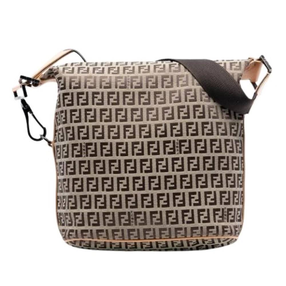 Fendi Vintage Pre-owned Vintage Skuldertaske - Vintage - Dame - Beige - ONE SIZE - Uld
