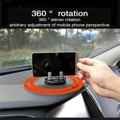 [Roterbar bilhållare] 1 st 360° roterbar universell mobilhållare för bil | halkfri instrumentbrädeshållare, lämplig för GPS-navigering, hållare för mo - Röd
