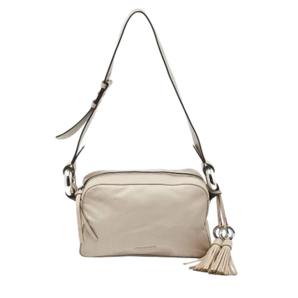 Michael Kors Pre-owned Pre-owned Laeder skuldertasker - Vintage - Dame - Beige - ONE SIZE - Uld