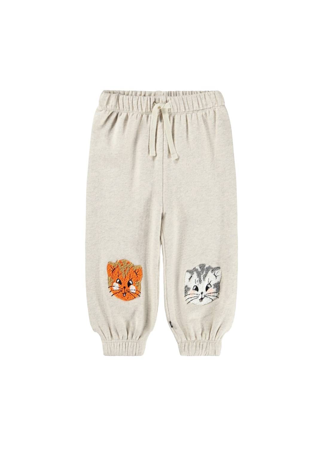 Molo Simon Soft Pants Chenille Cats Chenille Cats 104 cm Vit 104 cm Flickor