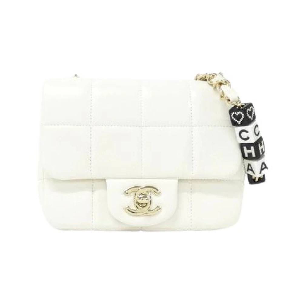 Chanel Vintage Pre-owned Lambskin Skuldertaske - Vintage - Dame - Hvid - ONE SIZE - Uld