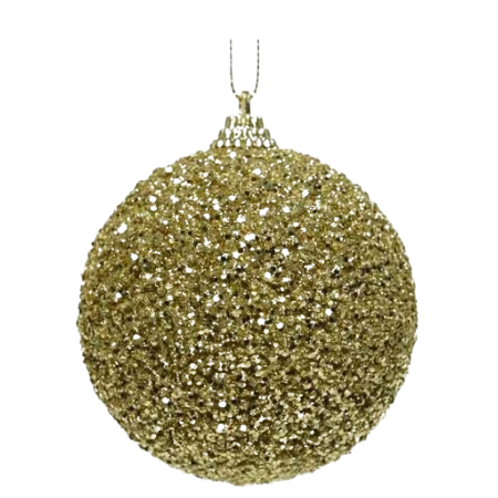 Decoris Julgranskula i guld med glitter