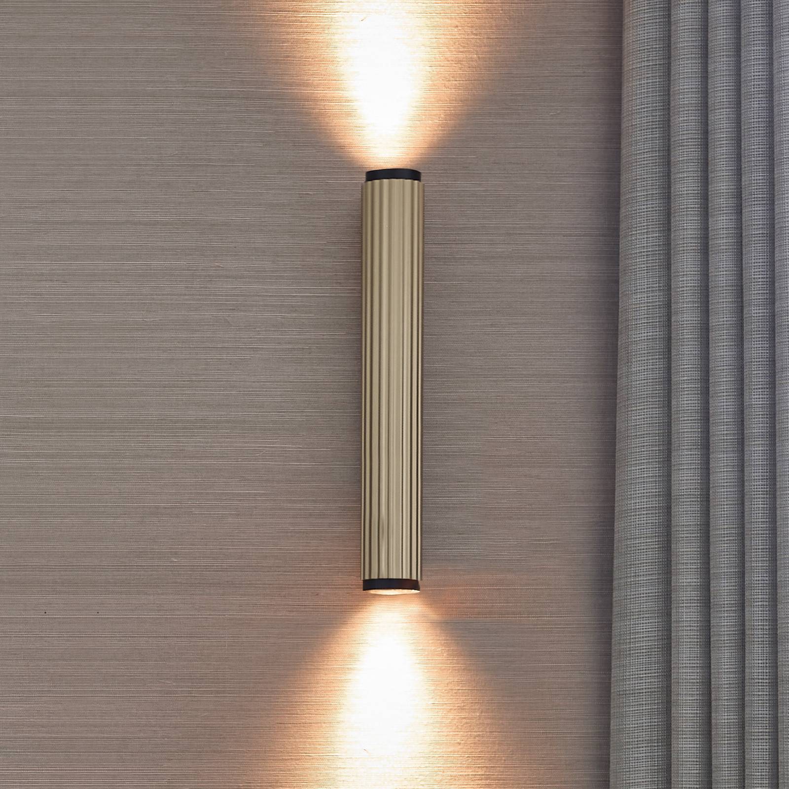 Væglampe LIGHT-POINT, Velvet W1 Switch Tune, dæmpbar, Guld / Messing, Stue, Aluminium