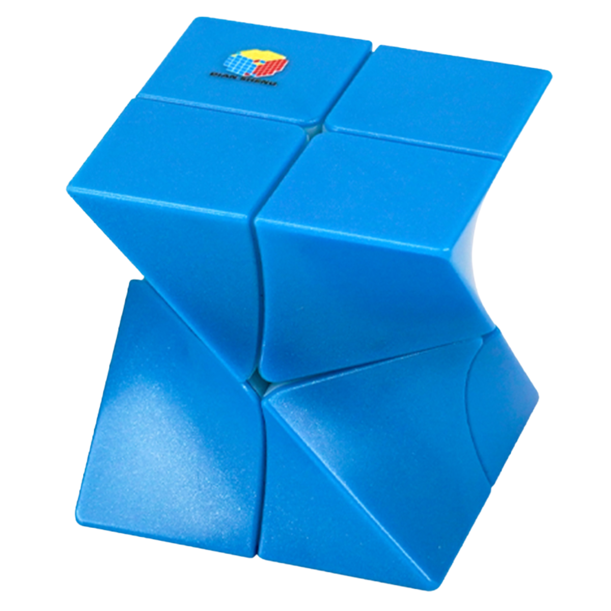 DianSheng Twisted 2x2 Mat Cube Stickerless Blue - Rubiks Kub