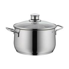 WMF Diadem Plus Gryde m. låg - 3,5 liter - Rustfrit stål/glas