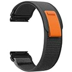 ZoRoll 22 mm QuickFit-armband förFenix 7 Pro/Fenix 7/Fenix 6 Pro/Fenix 6/Fenix 5 Plus/Fenix 5, elastiskt ersättningsarmband i nylon med kardborreband förEpix (2:a gen.)/Garmin Epix,Svart och grå