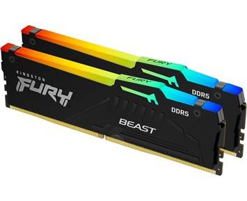 Kingston FURY Beast RGB 32GB (2x16GB) / 6000 Mhz / DDR5 / CL36 / KF560C36BBE2AK2-32