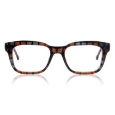 LA Eyeworks Duke Minus 706 55 Briller Mænd Brun - Transparent Brown Grey Checkered Pattern - 55mm