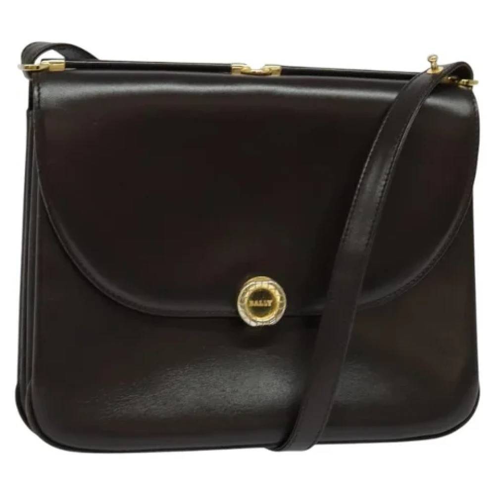 Bally Pre-owned Pre-owned Laeder skuldertasker - Vintage - Dame - Brun - ONE SIZE - Uld