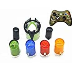 A B X Y-knappar och strömknapp och vänster höger funktionsknappar set för Xbox 360 XBOX360-kontroll ersättning (7-i-1)