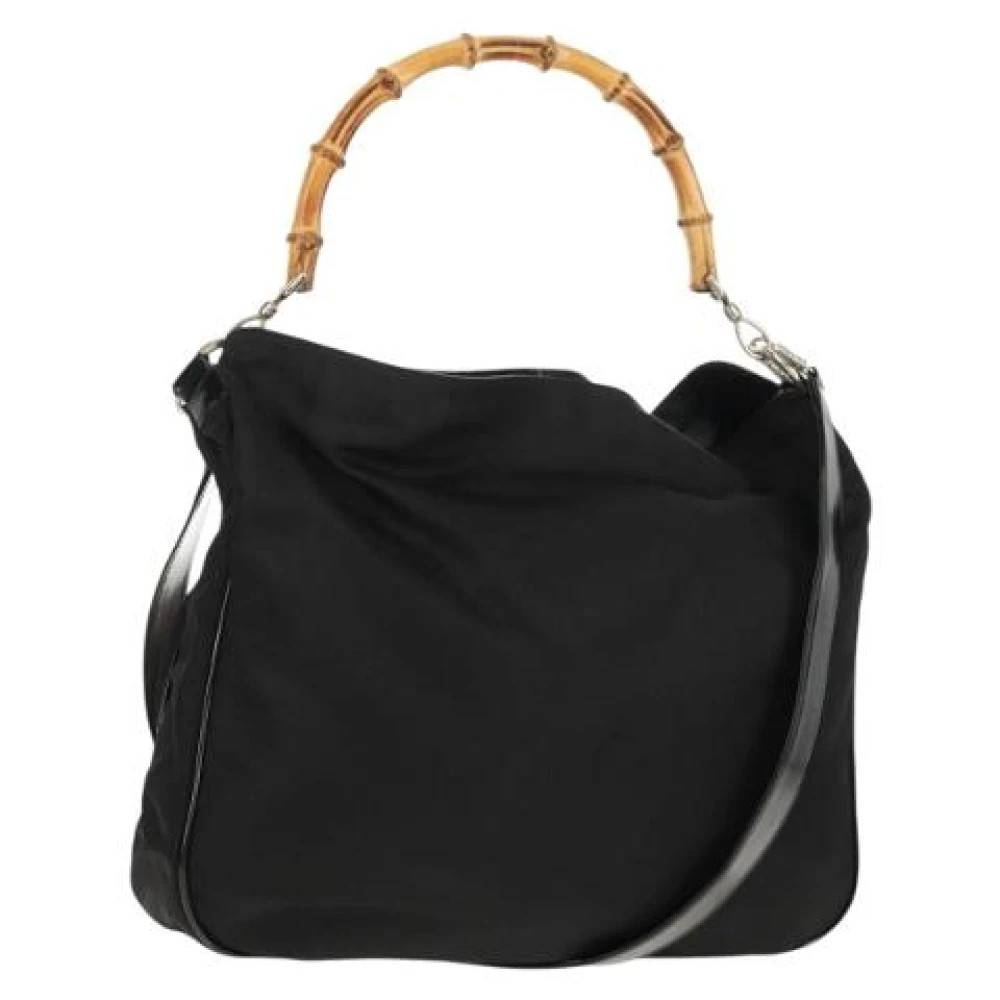 Gucci Vintage Pre-owned Nylon Skuldertaske - Vintage - Dame - Sort - ONE SIZE - Uld