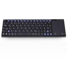 Rii Kabellose Tastatur mit Touchpad Büro, Tastatur Kabellos Office, 2,4GHz Wireless Keyboard Geschenke, Funktastatur mit Touchpad, PC Tastatur Kabellos für Laptops/Desktops/Smart-TVs, Wiederaufladbare