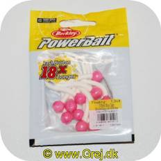 Power Bait Mice Tails - 13 stk - Bubblegum/White - 8 cm - Ny udgave
