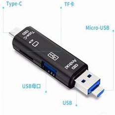 Alla in 1 usb 3.1 otg kortläsare sd tf micro sd kortläsare typ c usb c micro usb minnesstöd mac 10 win 7/8/ xp/vista