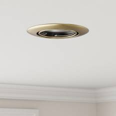 Inbyggda Spotlights 6 st Rund GU10 Mässing Ø90 mm Stål