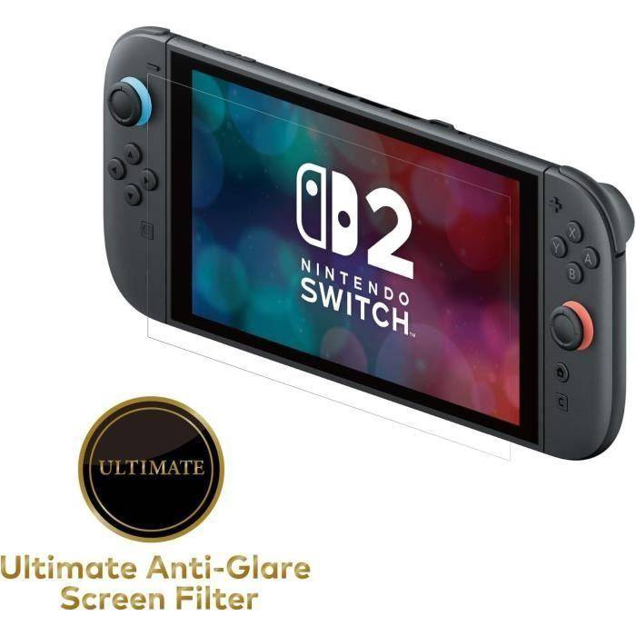 Protection d'écran verre trempé premium - HORI - Nintendo Switch 2 - Anti-reflets - Anti-rayures - 100 % transparent transparent
