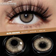 EYESHARE Nya linser 2 st/1 par naturliga färgkontaktlinser för ögonmakeup och skönhet Grå bruna linser blågrön kontakt, bekväma för dagligt bruk eller