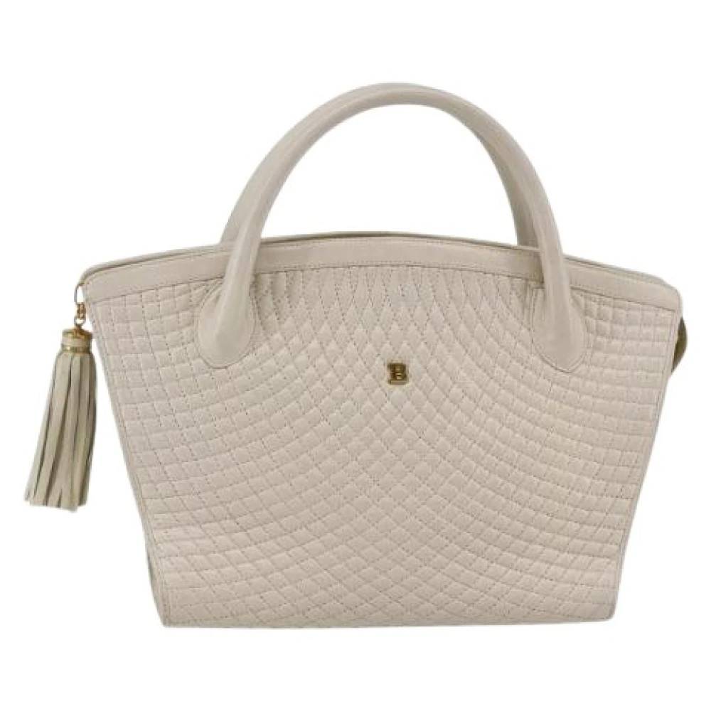 Bally Pre-owned Pre-owned Læder Håndtaske - Vintage - Dame - Hvid - ONE SIZE - Læder