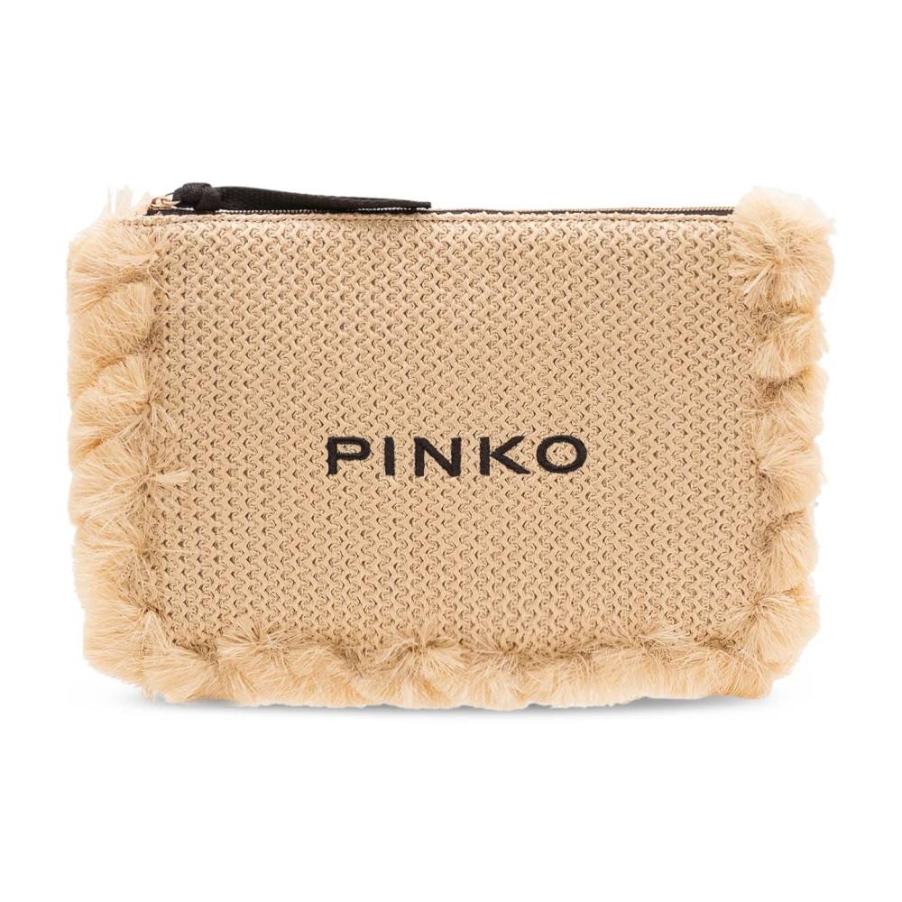PINKO Flat Håndtaske Hank - Tasker - Dame - Beige - ONE SIZE - Bomuld