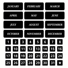 TEMU 44pcs Magnetic Numbers And Months For Dry Erase Calendar Whiteboard, Calendar Magnets For Magnetic Whiteboard And Refrigerator