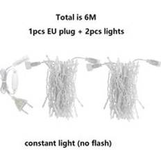3m/24m led istappar strängljus fairy christmas lights droop 0.6m utomhus för bröllop dekorativ dekoration vattentät