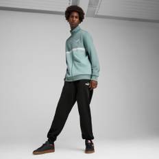 Men's Puma Poly Colourblock Tracksuit, Green, Size XS, Clothing
