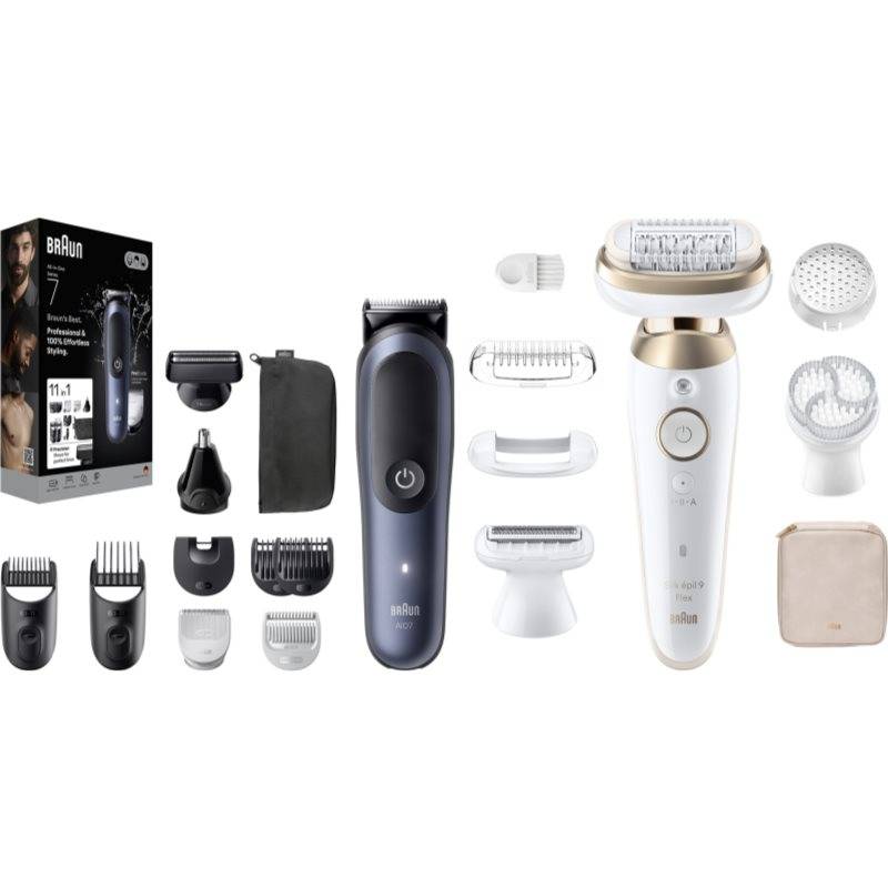 Braun Silk-épil 9 & All-In-One Series 7 Set för hår och kropp