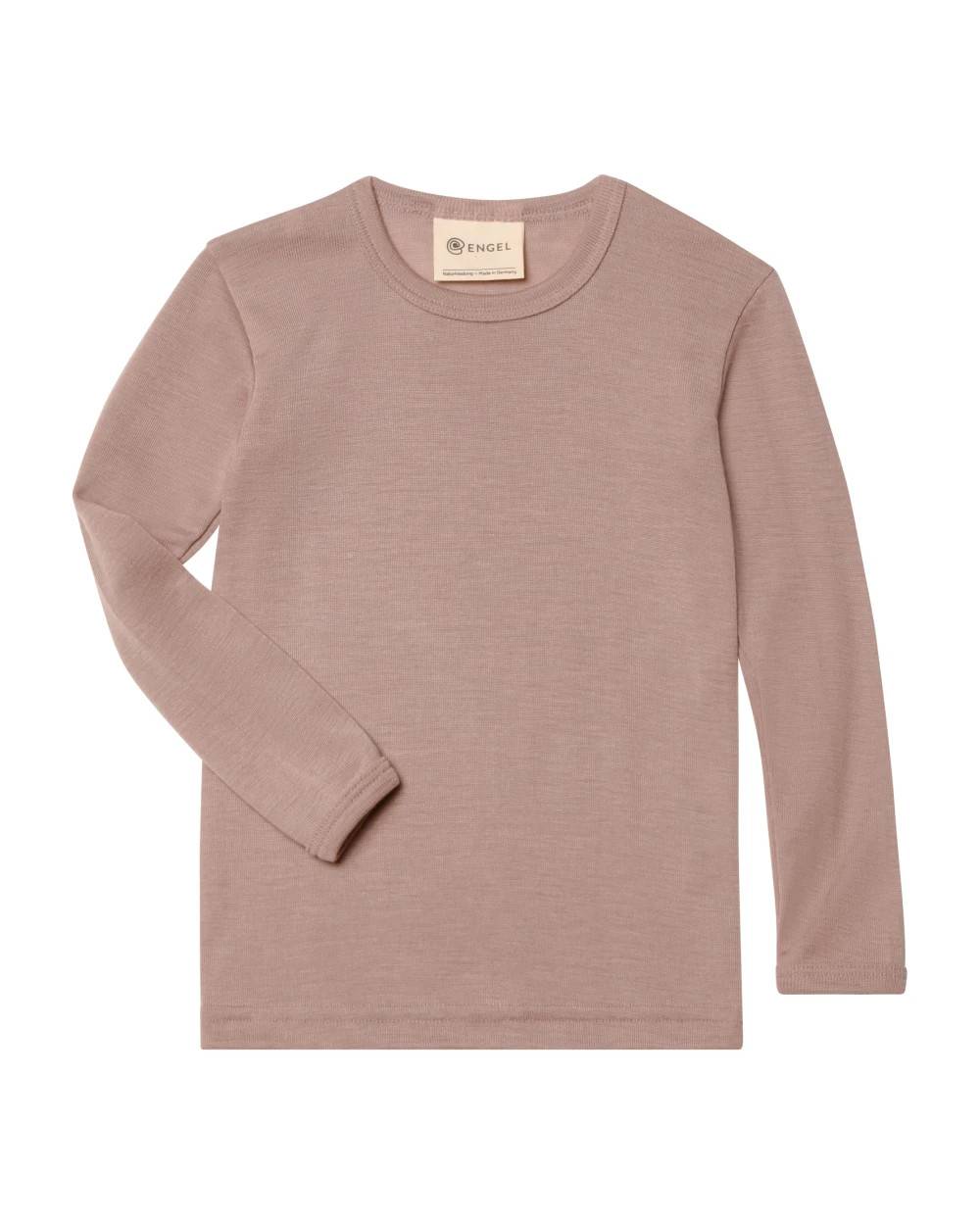 Barntröja i 70/30 ekologisk merinoull/silke – Dusty Rose