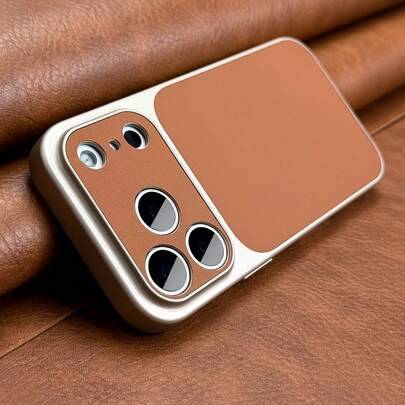 Mobilskal: Ny lyxig uppgradering, omedelbart kompatibel med 18 17-serien, orange retro mobilskal, lämplig och kompatibel med iPhone 17Air 16 15 14 13 - Brun (Multi-size)