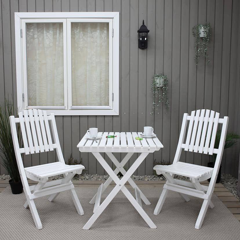 Caféset Baltic Garden Wilma Bord med 2 Visby Stolar